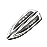 2pcs Nissan Nismo Metal Car Side Fender Emblem Sticker Decal