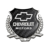 Chevrolet Metal Carbon Fiber Car Rear Sticker Shield Trunk Emblem Badge Decal