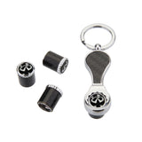 4pcs/set Infiniti Logo Carbon Fiber Car Air Valve Stem Caps Auto Tyre Valve Covers with Wrench
