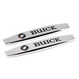 2pcs Buick Metal Car Fender Side Badge Decal Rear Emblem Sticker