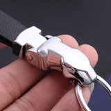 Chevrolet Leopard PU Leather Car Keychain Key Ring Pendant