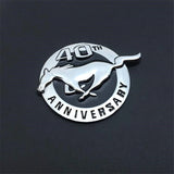 8x7cm Ford 40th Anniversary Mustang Metal Car Side Fender Sticker Rear Emblem Badge Decal