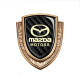 Mazda Metal Carbon Fiber Shield Car Rear Sticker Auto Window Emblem Badge Decal