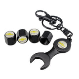 4pcs/set Chevrolet Corvette Logo Car Air Valve Stem Cap Auto Tyre Valve Covers with Wrench
