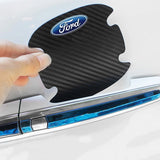 Ford Carbon Fiber Car Door Bowl Handle Anti-collision Protective Stickers Scratches Film