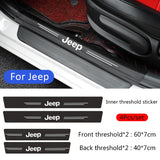 Jeep Carbon Fiber Car Door Threshold Scratch Proof Sticker Decal