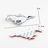15.5x6cm Ford Mustang Logo Metal Car Rear Sticker Decal Auto Front Hood Grille Emblem Badge
