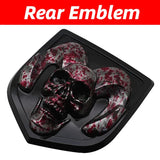 Car Front Tailgate Emblem for Dodge Ram 1500 2500 3500 HeavyDuty BigHorn 2010-2018 Skull ABS Sticker