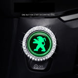 Peugeot Luminous Car Engine One-click Start Stop Button Cover Sticker