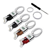 Land Rover Logo PU Leather Braided Rope Car Keychain