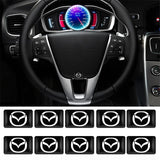 10pcs Mazda MS Epoxy Car Armrest Button Sticker