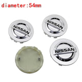 4pcs/set 54mm 58mm 60mm Nissan ABS Car Wheel Hub Center Caps Covers