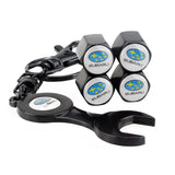 4pcs/set Subaru STI Logo Car Air Valve Stem Cap Auto Tyre Valve Covers with Wrench