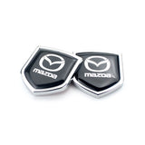 2PCS Mazda Metal Car Rear Sticker Shield Trunk Emblem Badge Decal