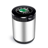 Skoda Metal Car Ash Tray Auto Ashtray Cigarette Holder Box with LED Light