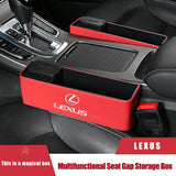 For RX350 IS300 ES350 IS250 RX270 CT200H GS350 NX200T ES250 Leather ABS Car Gap Leakproof Storage Box Organizer Accessories