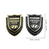 Hyundai Shield Carbon Fiber Car Rear Sticker Window Emblem Badge Decal