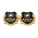 2PCS Buick Metal Car Rear Sticker Shield Trunk Emblem Badge Decal