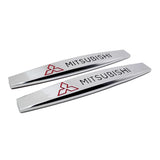 2pcs Mitsubishi Metal Car Fender Side Badge Decal Rear Emblem Sticker