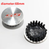 4pcs/set 68mm Chevrolet SS Camaro Corvette ABS Carbon Fiber Car Wheel Center Hub Caps Hub Covers