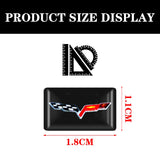 10pcs Chevrolet Corvette Epoxy Car Armrest Button Sticker