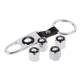 4pcs/set Buick Car Air Valve Stem Cap Auto Tyre Valve Covers with Keychain