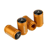 4pcs/set Mercedes Benz AMG Logo Matte Car Air Valve Stem Caps Auto Tyre Valve Covers