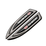 2pcs KIA GT Metal Car Fender Side Stickers Badge Decals