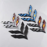 Chevrolet Corvette Logo ABS 17x12cm Car Front Sticker Decal 15.5x10.7cm Auto Rear Emblem Badge