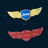 Jeep Logo Metal Wings Car Front Hood Bonnet Center Sticker Emblem