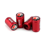 4pcs/set Audi Sline RS Logo Sport Matte Car Air Valve Stem Caps Auto Tyre Valve Covers