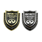 Infiniti Shield Carbon Fiber Car Rear Sticker Window Emblem Badge Decal