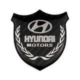 Hyundai Metal Carbon Fiber Car Rear Sticker Shield Trunk Emblem Badge Decal