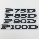 Tesla P75D P85D P90D P100D Letter Metal Car Rear Sticker Decal Emblem Badge