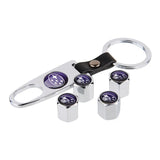 4pcs/set Subaru STI Car Air Valve Stem Cap Auto Tyre Valve Covers with Keychain