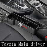Car Seat Gap Organizer Storage Box for Logo Corolla CHR Kluger Hilux Land Cruiser Prius Supra Rav4 Prado Aqua Camry Auris