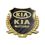 KIA Metal Carbon Fiber Car Rear Sticker Shield Trunk Emblem Badge Decal