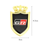 3D Car Sticker GR Sport Logo Emblem Badge Decals for Toyota HV YARiS GRMN RZ RC RS Prius GR Sport Lexus Harrier GR Logo Sticker
