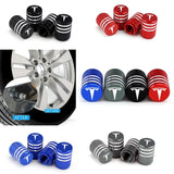 4pcs/set Tesla Metal Car Wheel Tire Valve Stem Caps Covers