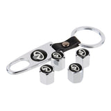 4pcs/set Infiniti Car Air Valve Stem Cap Auto Tyre Valve Covers with Keychain