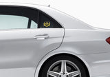 2PCS Mitsubishi Metal Car Rear Sticker Shield Trunk Emblem Badge Decal