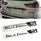 For  LX570 LX470 2008-2019 Accessories Car Rear Trunk Special 3D Black Edition Emblem Badge ABS Stickers Car Styling