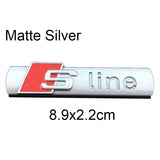 Audi Sline Logo Metal Car Sticker Emblem Badge Decal