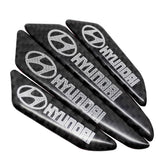 4pcs/set Hyundai Carbon Fiber Car Door Anti-Scratch Sticker Door Side Protection Bumper Strips