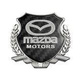 Mazda Metal Carbon Fiber Car Rear Sticker Shield Trunk Emblem Badge Decal