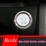 Mazda Diamond Car Engine One-click Start Stop Button Cover Sticker