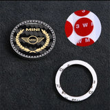 MINI Cooper Carbon Fiber Car Engine One-click Start Stop Button Cover Sticker