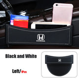 Leather Car Seat Gap Storage Box Organizer Case for Logo Odyssey City 10th Accord Jazz Pilot Civic Crosstour Accessories