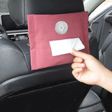 Renault Suede Car Seat Back Tissue Box Napkin Holder Storage Bag