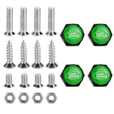 4pcs/set Land Rover Logo Stainless Steel Car License Plate Bolts